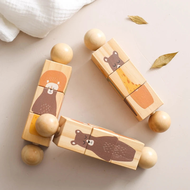 perfect gift choice - Wooden Montessori Rotating Rattle Blocks – Safe & Fun | GadWitch Toys