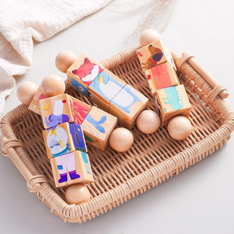 rattles - Wooden Montessori Rotating Rattle Blocks – Safe & Fun | GadWitch Toys