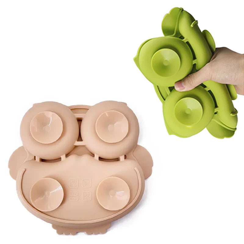 Self feeding - Baby Safe Silicone Suction Plate–Non-Toxic & BPA-Free | GadWitch Toys