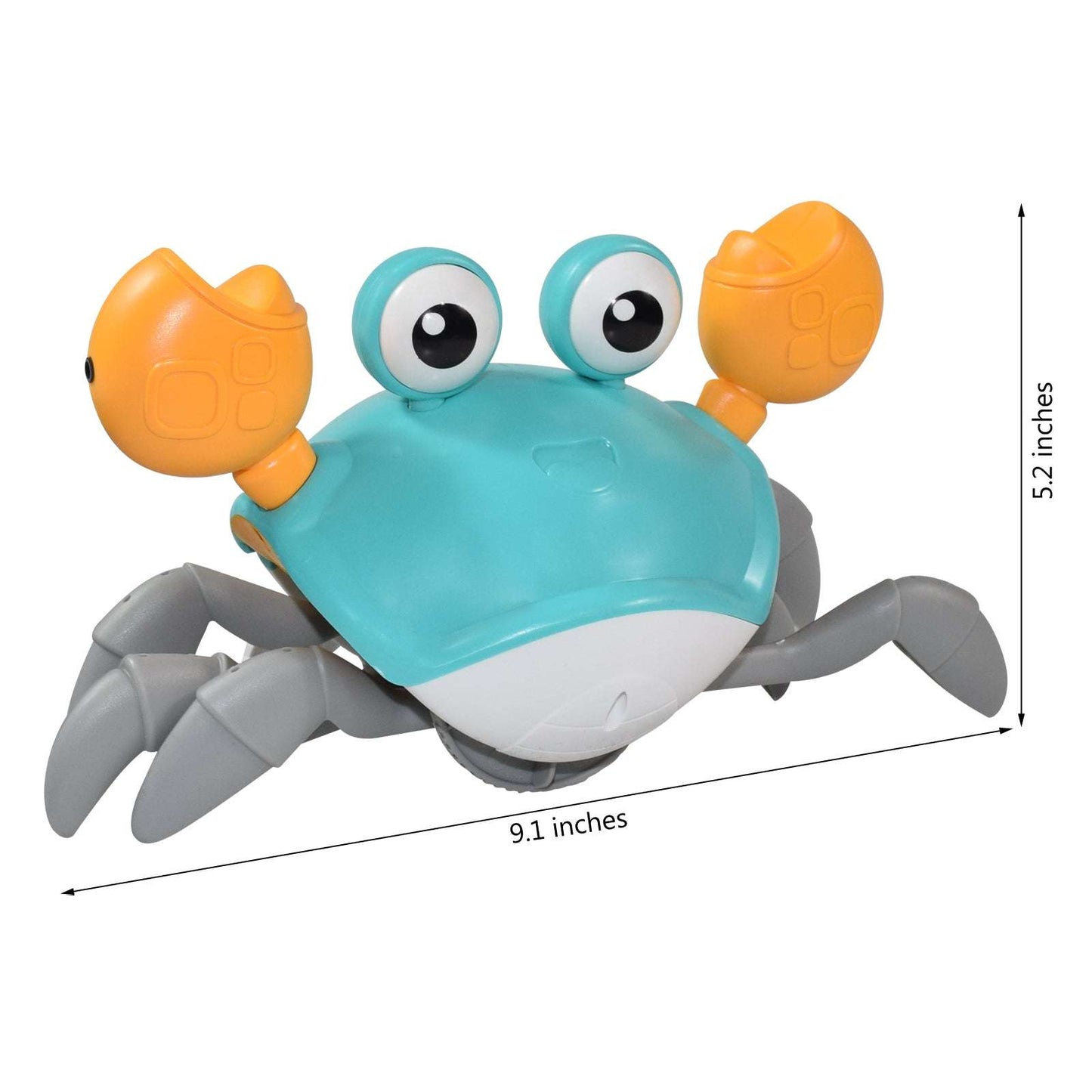 Size of Crowling Crab Toy - Blue - GadWitch Toys