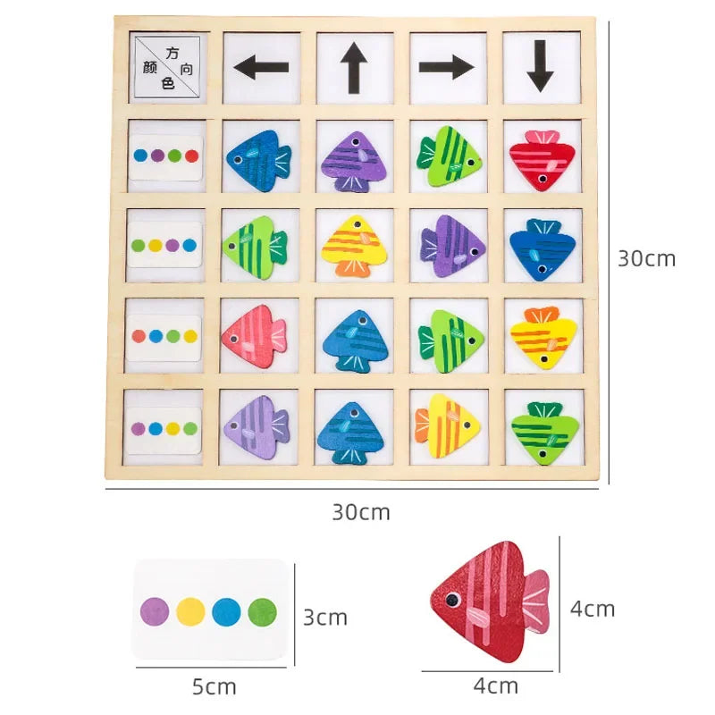 Size of My Fish Color Match Game-Montessori School board game | GadWitch Toys