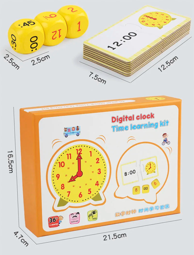 size of box Telling Time Clock for Kids | Learn Time | GadWitch Toys