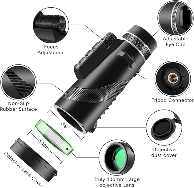 Telescope How it works? - First Telescope | Vision Monocular Optical Tube | 80x100 | GadWitch Toys