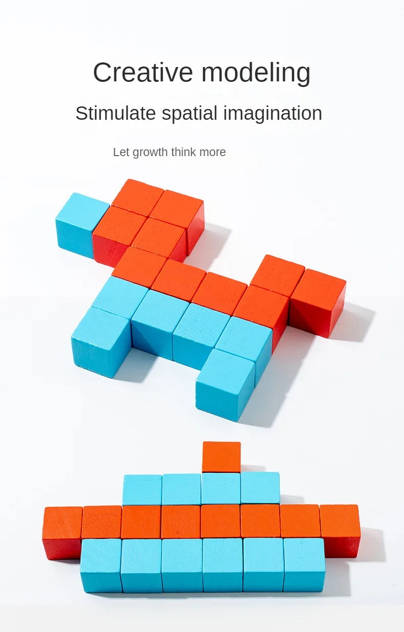 Toys for Teaching - 3D Cube Educational Wooden Puzzle for Kids | GadWitch Toys