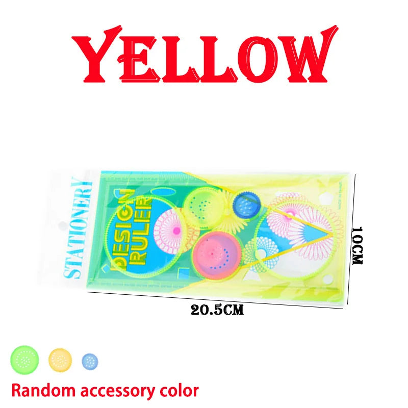 yellow - Spirograph Drawing Set–Learn Geometry with Creativity | GadWitch Toys