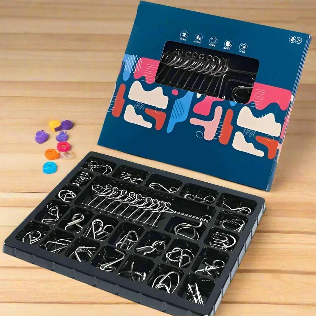 25 pieces gift box - Metal Challenge Puzzle - Brain Teasers & Hard Riddles - GadWitch Toys