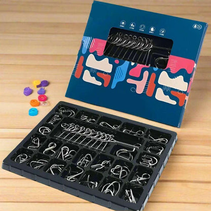 25 pieces gift box - Metal Challenge Puzzle - Brain Teasers & Hard Riddles - GadWitch Toys
