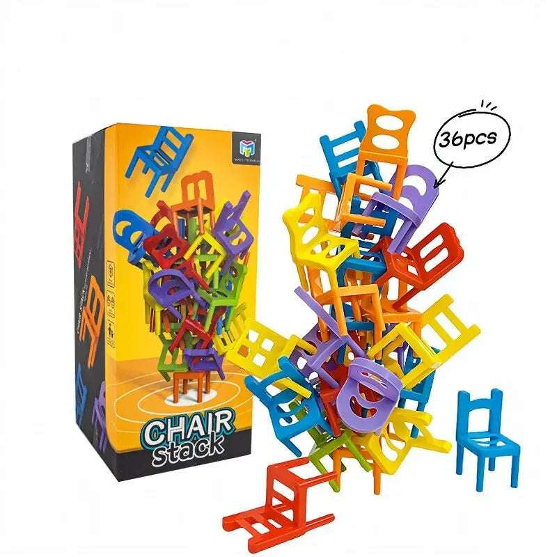 36 pieces - Stack Game - The Chairs Stack Game | Top Games to play with a friends | GadWitch Toys