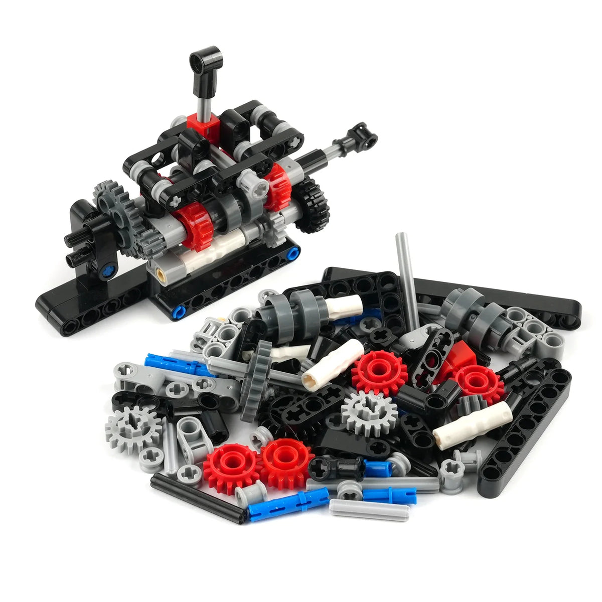Exposed gears inside the 4-speed manual gearbox model
