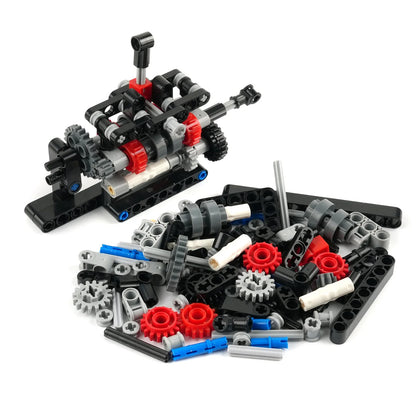 Exposed gears inside the 4-speed manual gearbox model