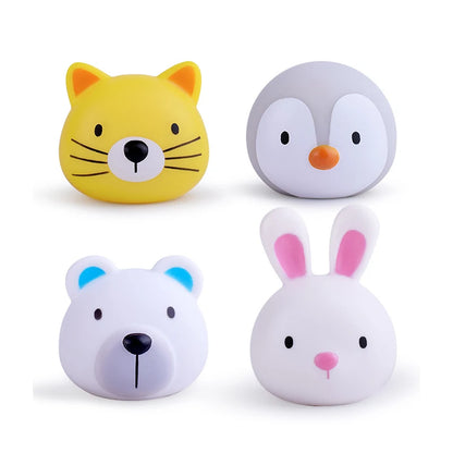 4 pieces -  bath toys shop - cat - penguin - dog - rabbit -  Little Squirters Fun Bath Time - Childrens play Toys | GadWitch Toys
