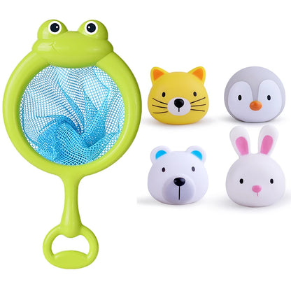 5 pieces -  NET - bath toys shop - cat - penguin - dog - rabbit -  Little Squirters Fun Bath Time - Childrens play Toys | GadWitch Toys