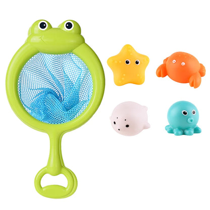 5 pieces -  NET - bath toys shop - star - the crab - Sea Lion - the octopus -  Little Squirters Fun Bath Time - Childrens play Toys | GadWitch Toys