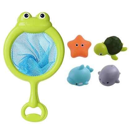5 pieces -  NET - bath toys shop - star - the turtle - the penguin - the whale -  Little Squirters Fun Bath Time - Childrens play Toys | GadWitch Toys