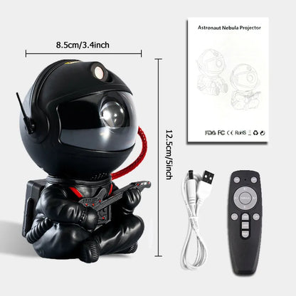 Astronaut with Guitar - Black - Size of Starry Galaxy Projector: Light projecting home design | GadWitch Toys 