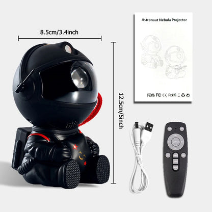 Astronaut with Star - Black - Size of Starry Galaxy Projector: Light projecting home design | GadWitch Toys 