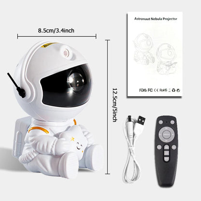 Astronaut with Star - White - Size of Starry Galaxy Projector: Light projecting home design | GadWitch Toys 