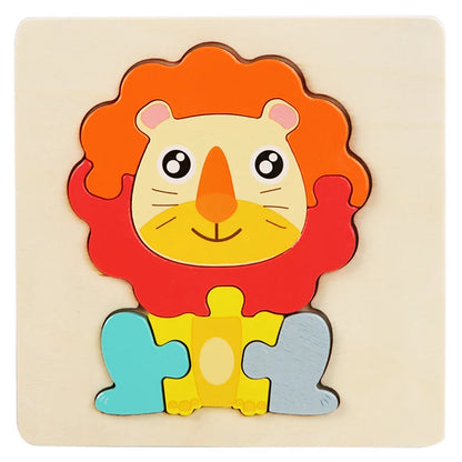 Bright Color Puzzle for Toddlers  Montessori Learning Lion details - GadWitch Toys