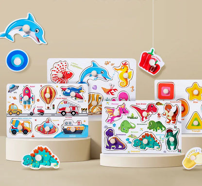 Chunky Wooden Puzzles for Kids – Educational & Eco-Friendly | GadWitch Toys