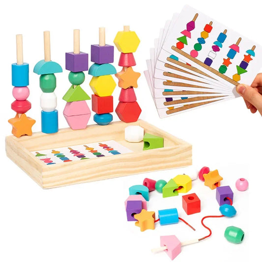 Color Shapes - Wooden Stacking colors shapes | Educational Blocks | GadWitch Toys
