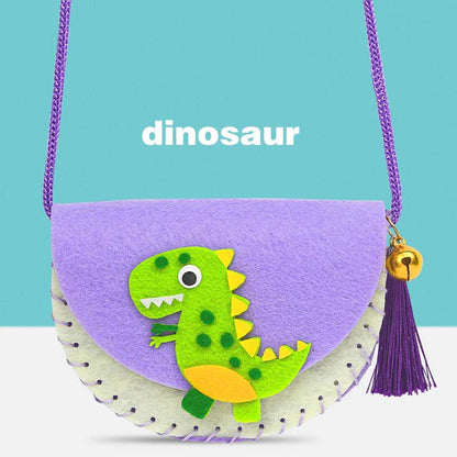 Dinosaur Felt Handbag - Kids Felt Tote Bag | Arts & Craft Fun Kits for Toddlers | GadWitch Toys
