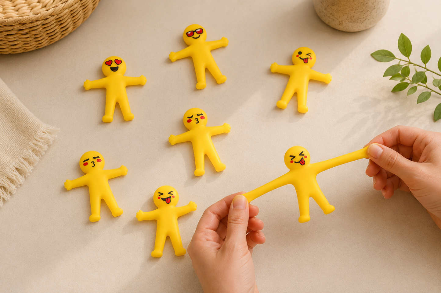 Yellow stretchy sensory toys for kids and stress relief