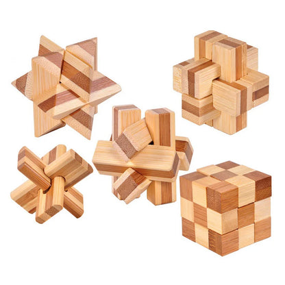 3D Wooden Burr Puzzle – Interlocking Brain Teaser
