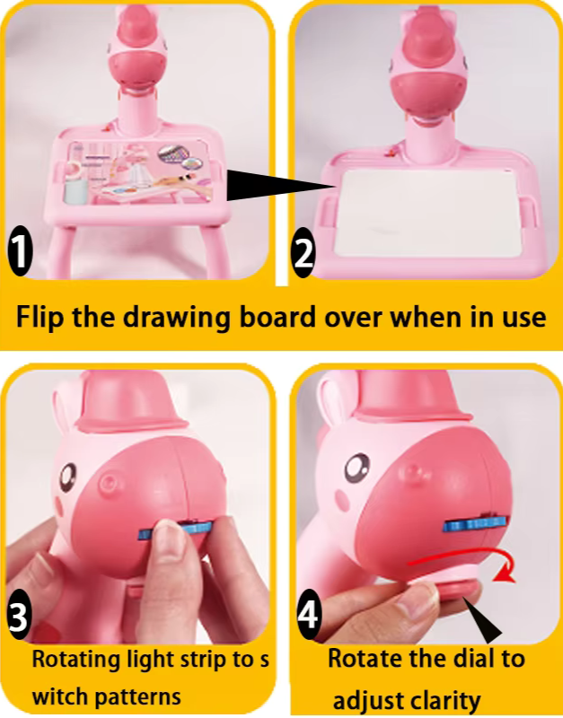 Instructions - Simple drawing - Easy Drawings Projector | art classes with Light & Music | GadWitch Toys 