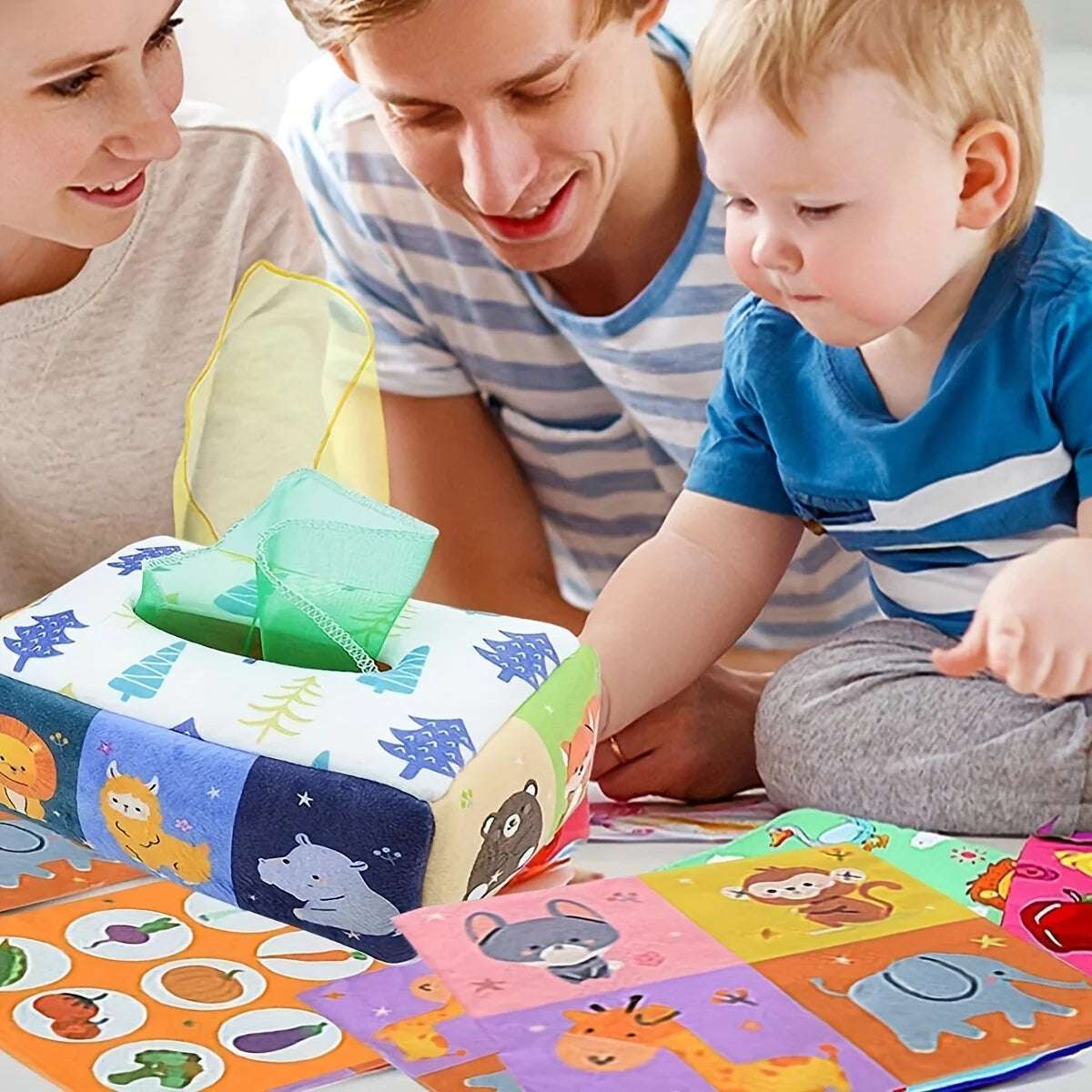 Learn Color - Sensory Montessori Magic Tissue Box | infants learning | GadWitch Toys