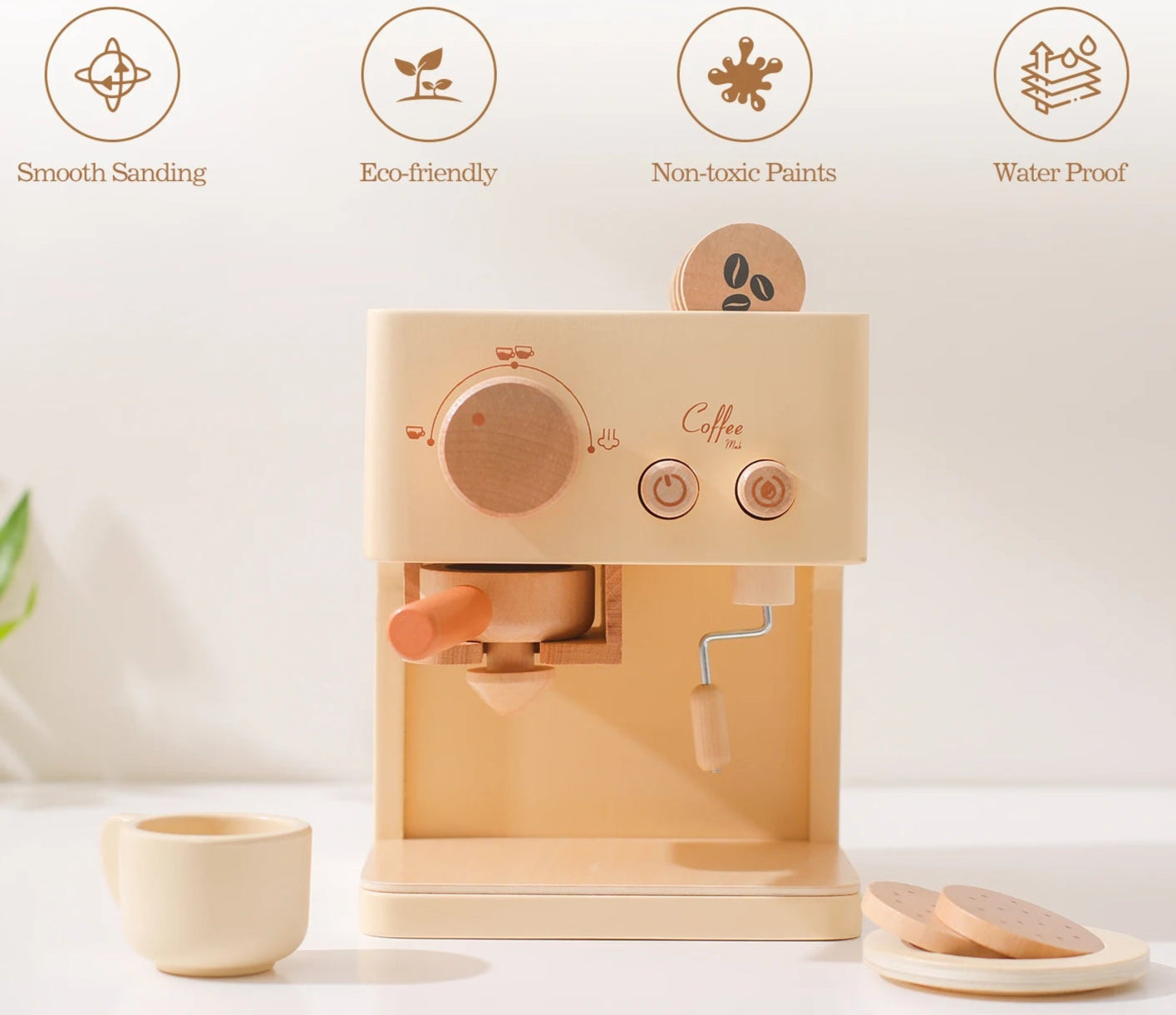 my wooden coffee - Toy Coffee Machine Set – Fun & Learning in One! | GadWitch Toys