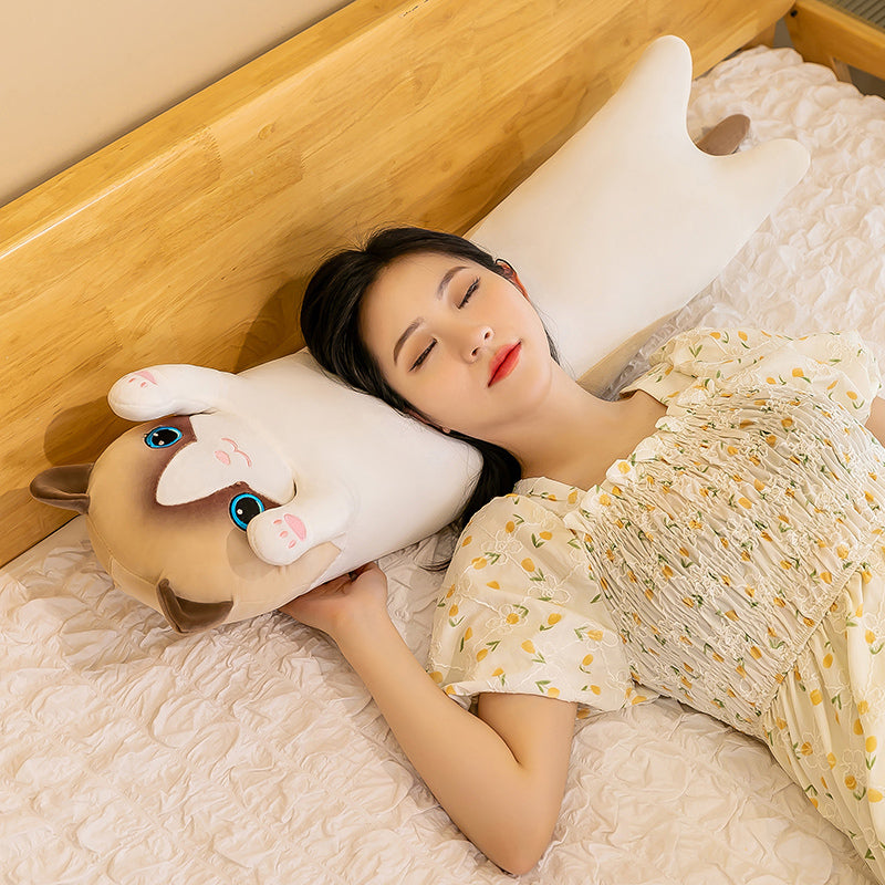 Plush Pillow -  - Biggest Cat and Meow | Long Cat Sleeping Pillow | GadWitch Toy store