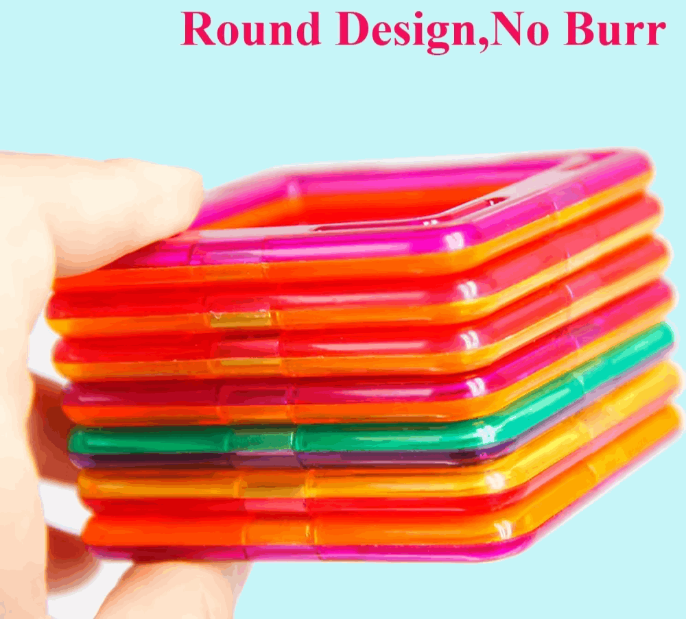 Round Design  No Burrs - Magnetic Minecraft Blocks - Mag Shapes Colorful Blocks | DIY Magnetic Block House - GadWitch Toys