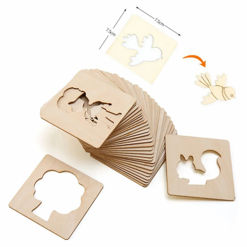 Size of 20-Pieces Drawing Wooden Kit: Creative and Fun | GadWitch Toys