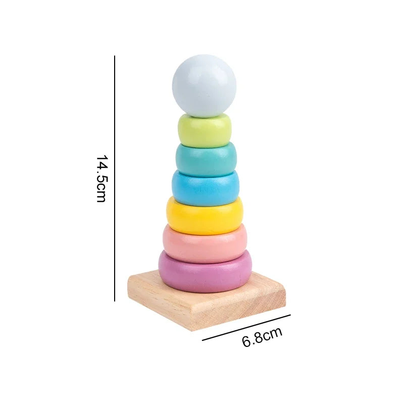 WonderWood: Montessori inspired colorful block Playset