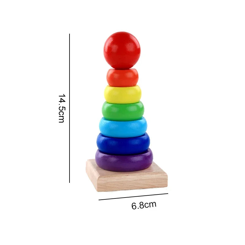 WonderWood: Montessori inspired colorful block Playset