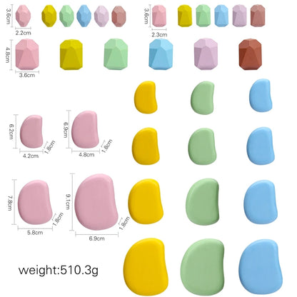 Stackable Game - Wooden Montessori Stacking Rocks | GadWitch Toys