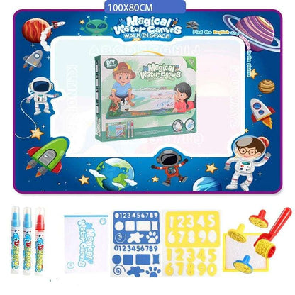 Walk in Space - Water droplet Drawing - DoodleSplash Mat: Reusable Drawing Mat Coloring | GadWitch Toys