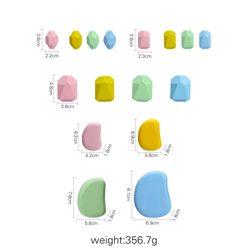 Wood Rocks - Size - Wooden Montessori Stacking Rocks | GadWitch Toys