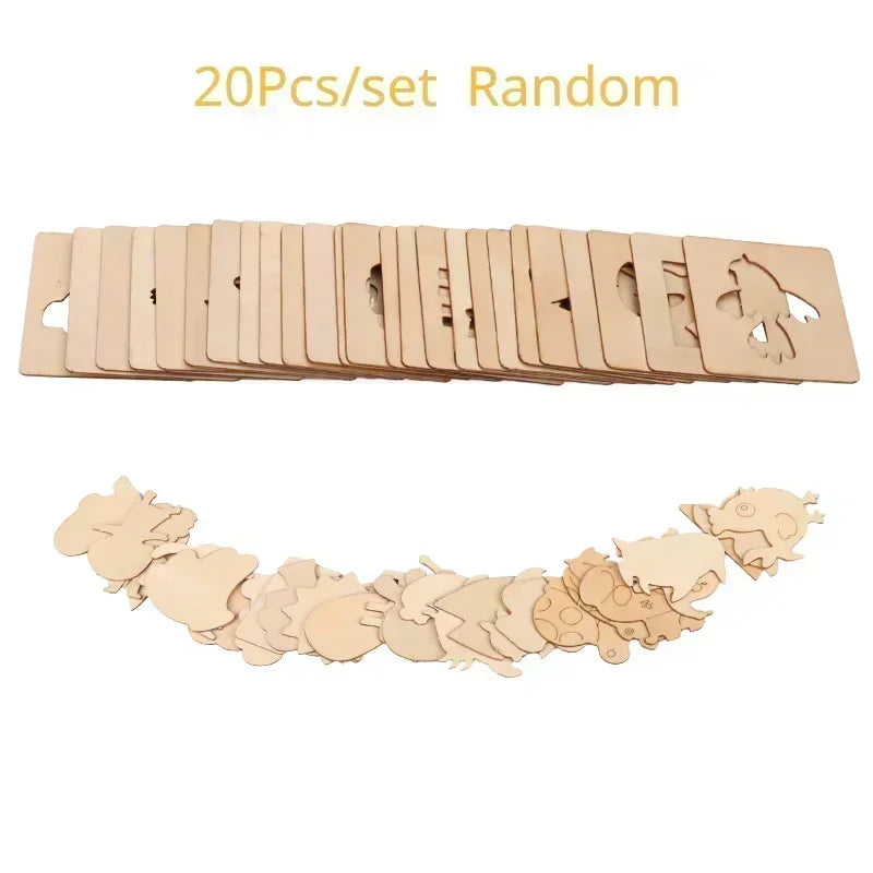Wooden Drawing Set - 20-Pieces Drawing Wooden Kit: Creative and Fun | GadWitch Toys