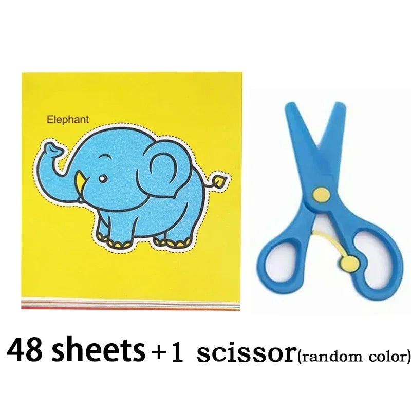 A scissor - A paper craft paper - Paper Craft DIY Book | Amazing Paper Toys & Safe Scissor | GadWitch Toys