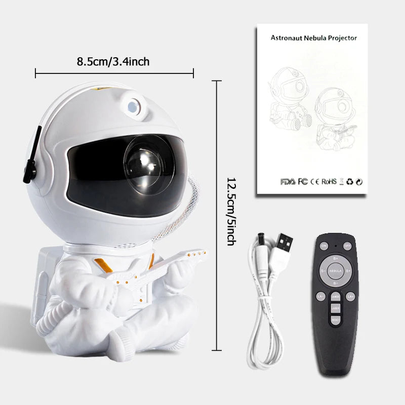 Astronaut with Guitar - White - Size of Starry Galaxy Projector: Light projecting home design | GadWitch Toys 