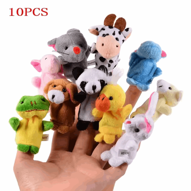 details of 10 pieces Animal Finger Puppets - GadWitch Toys