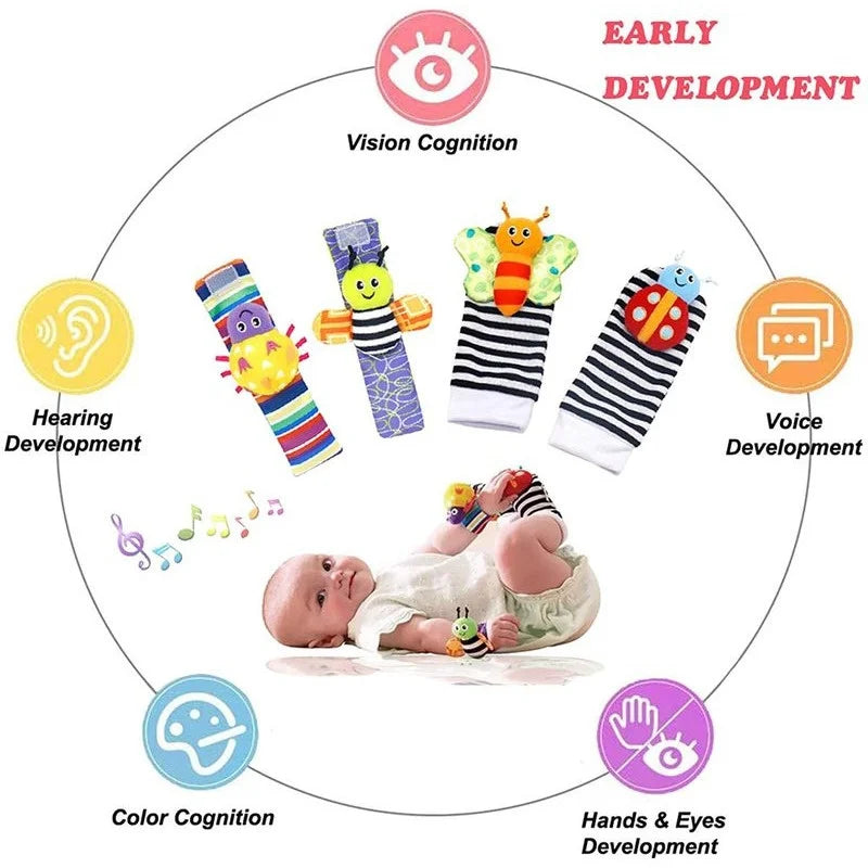 Educational Toys for 3 to  months - Discover Foot Finders: Sensory Rattle Socks for Babies! | GadWitch Toys