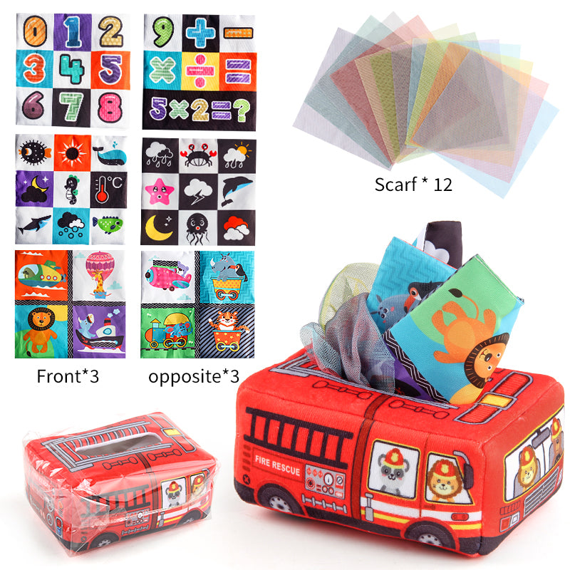 fire rescue Sensory Montessori Magic Tissue Box | infants learning | GadWitch Toys