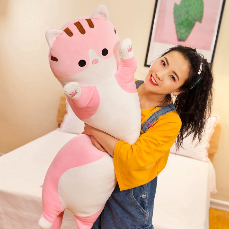 huge plush cat  - Biggest Cat and Meow | Long Cat Sleeping Pillow | GadWitch Toy store