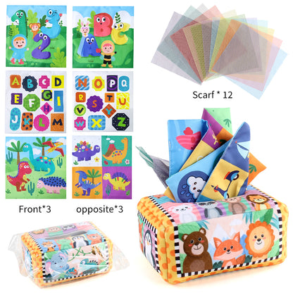 jungle animals Sensory Montessori Magic Tissue Box | infants learning | GadWitch Toys
