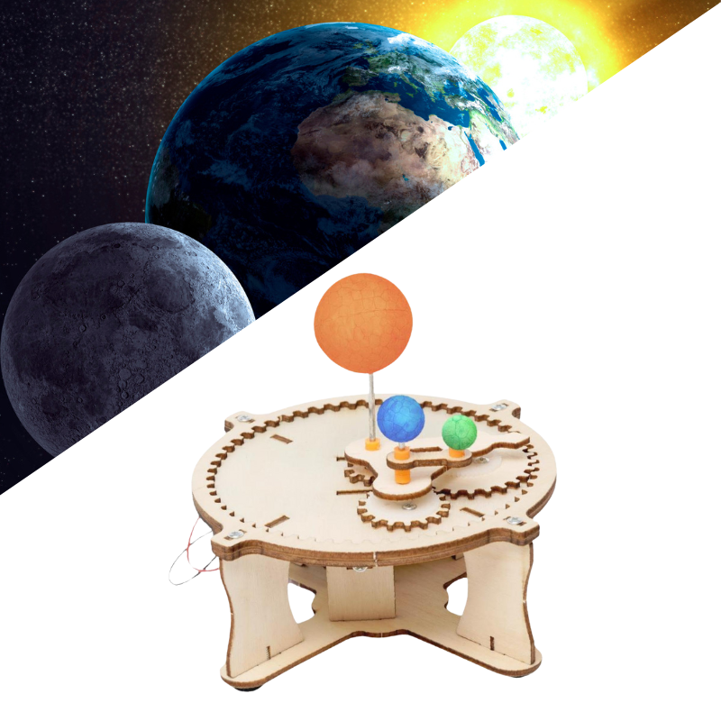 Lua, Sol e Terra - Solar Eclipse - STEM Science Project Kits | Solar System Science Model | GadWitch Toys