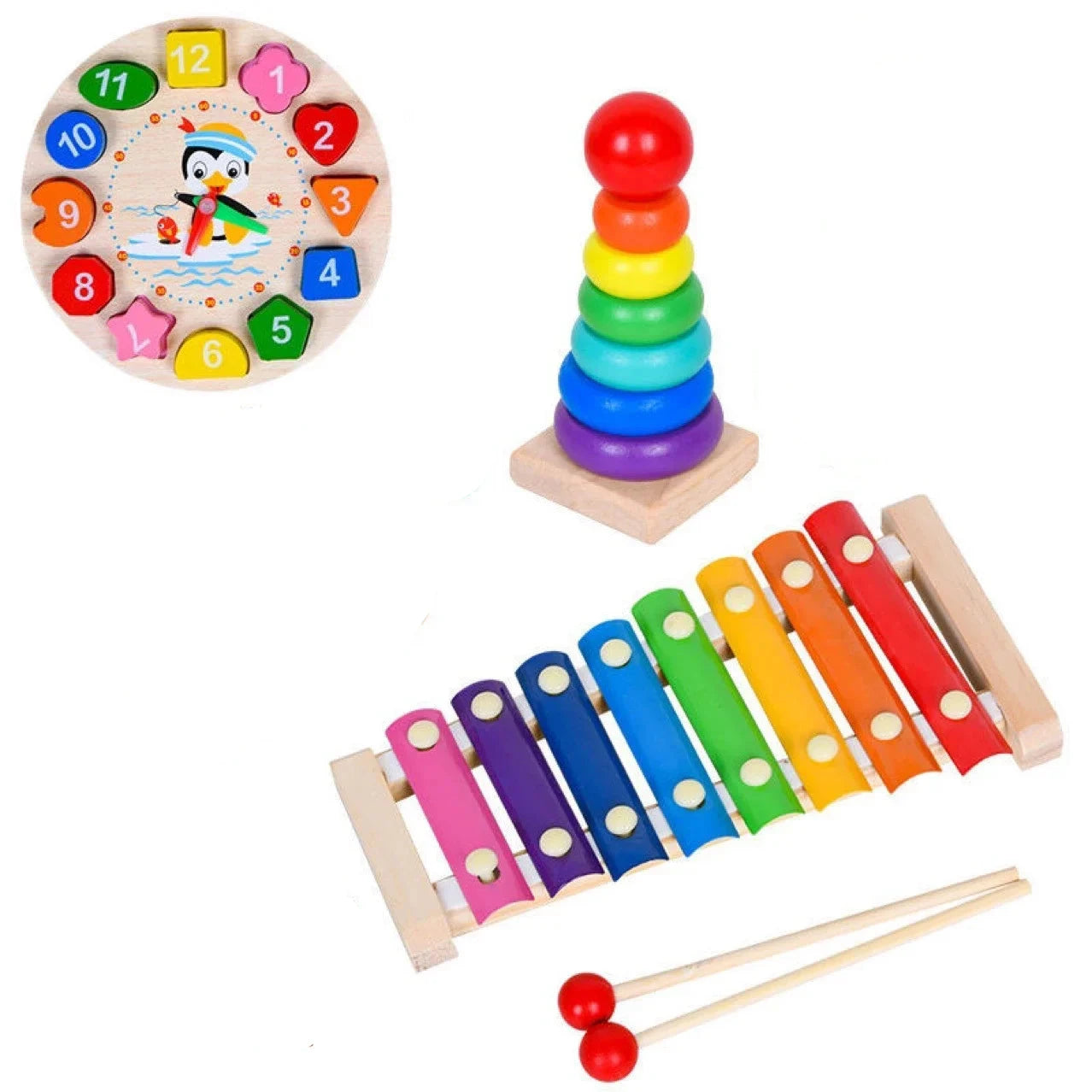 WonderWood: Montessori inspired colorful block Playset