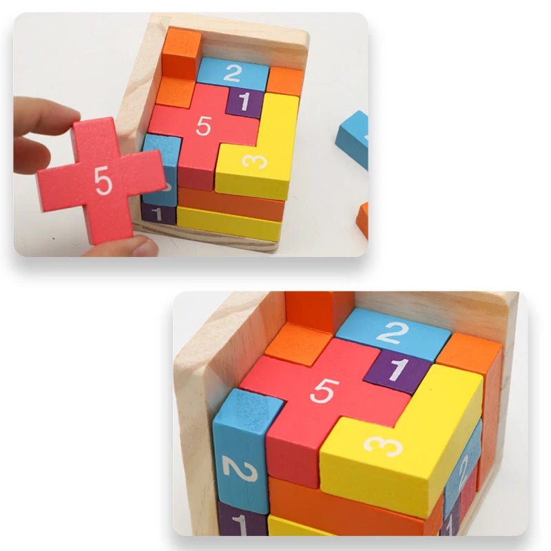 Puzzle Games - 3D Wooden Puzzle Cube - Fun Brain Game & Perfect Gift | GadWitch Toys