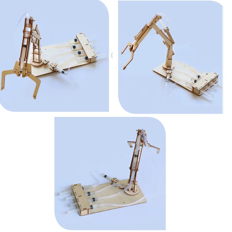 robot design 3 view of hydraulic powered robotic arm - Hydraulic Robotic Arm Kit - GadWitch Toys